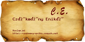 Czékmány Enikő névjegykártya