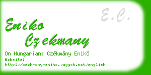 eniko czekmany business card